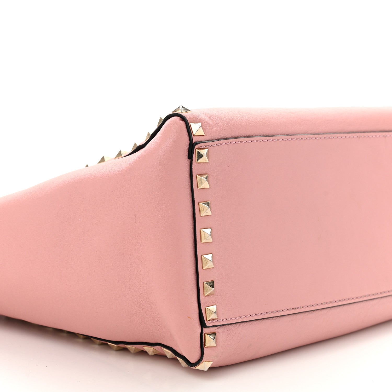 Valentino Garavani Vitello Rockstud Double Handle Tote Pop Gardenia 9 of 14