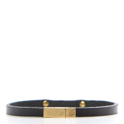 Saint Laurent Calfskin ID Plaque Bracelet M Black 3 of 6