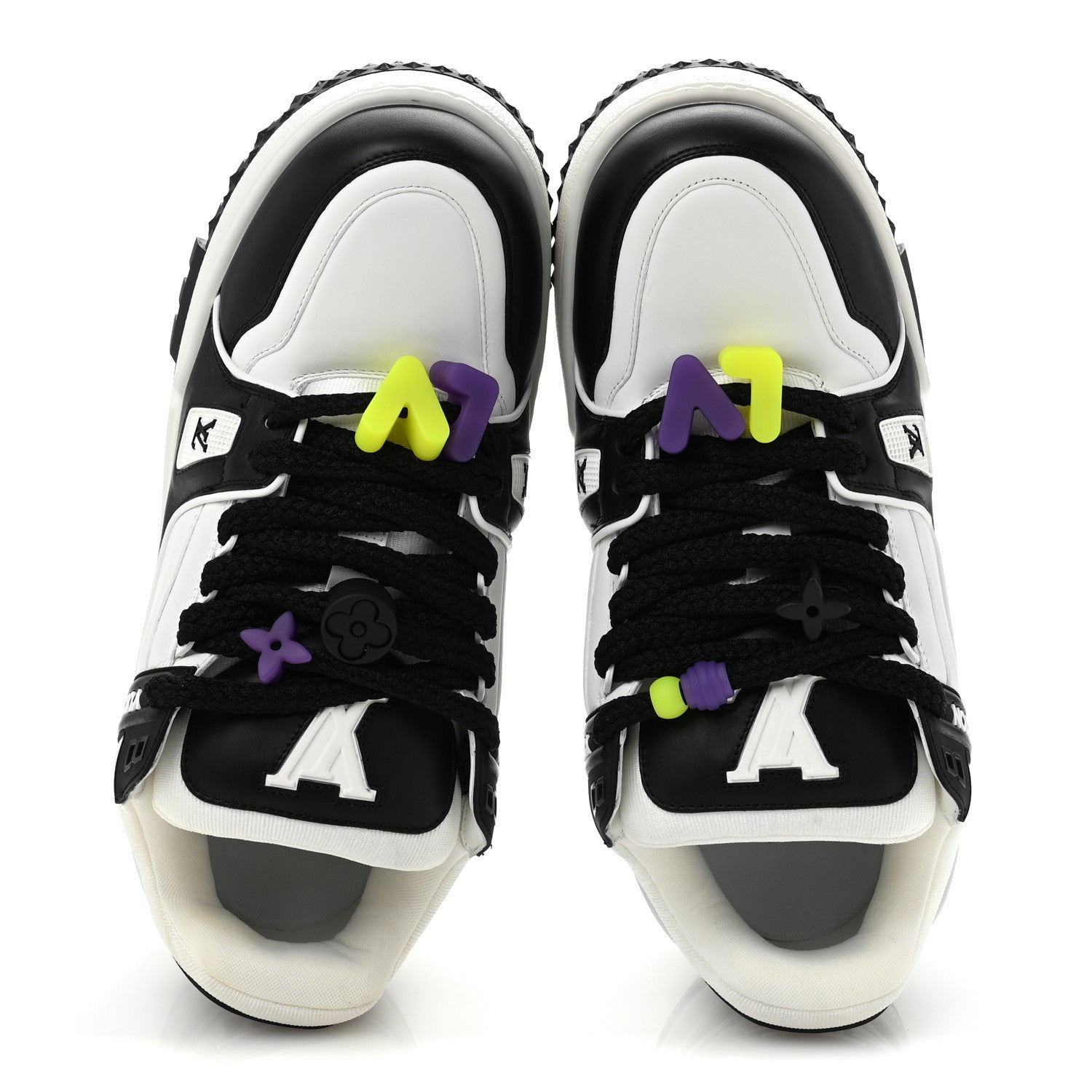 Louis Vuitton Calfskin Mens LV Trainer Maxi Sneakers 10.5 Black 2 of 9
