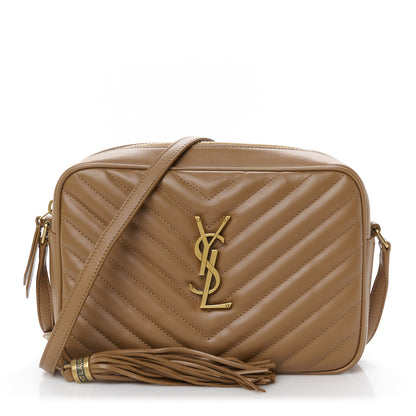 Saint Laurent Calfskin Matelasse Monogram Lou Camera Bag Cinnamon 1 of 10