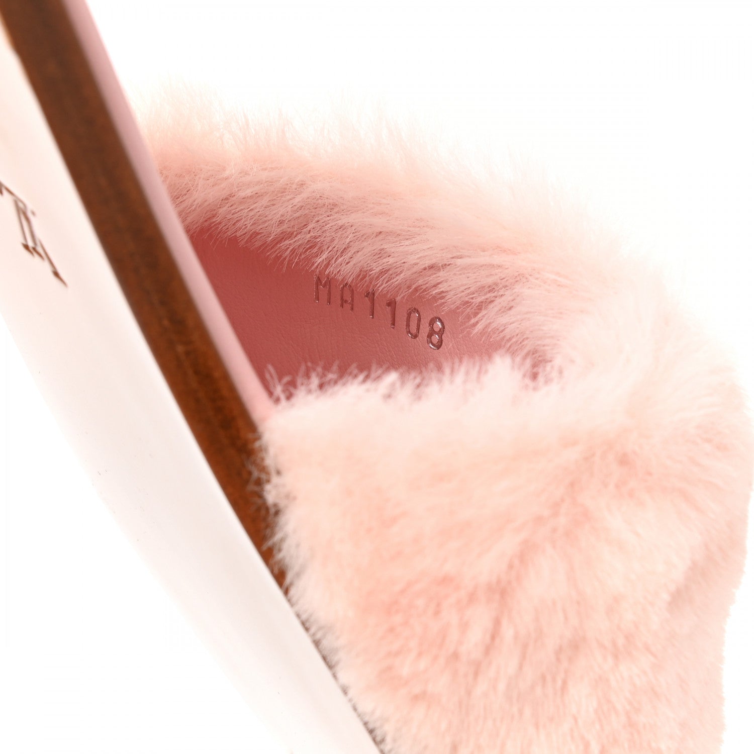Louis Vuitton Mink Fur Lock It Flat Mule 37.5 Rose 8 of 9