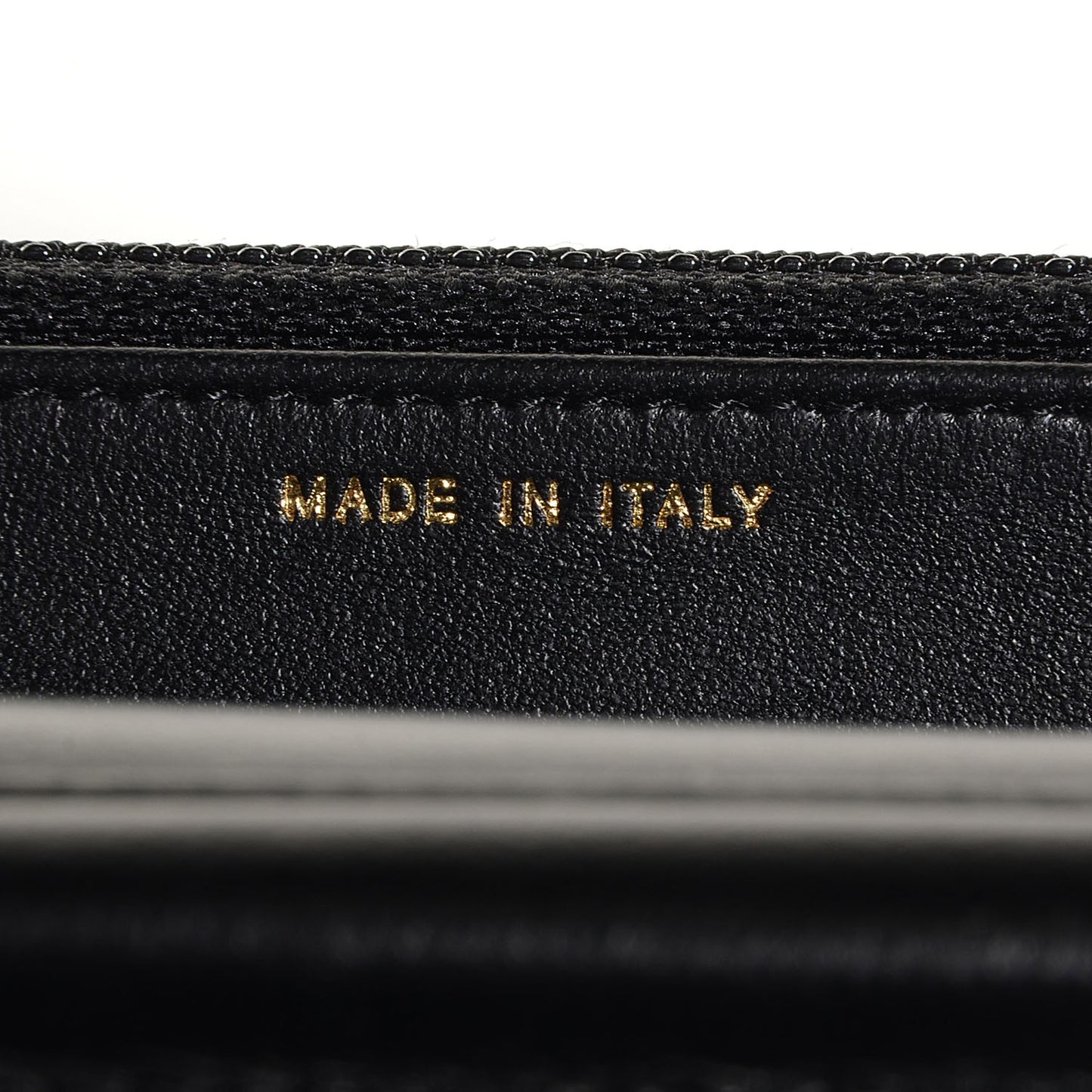 Lambskin Boy Wallet On Chain WOC Black