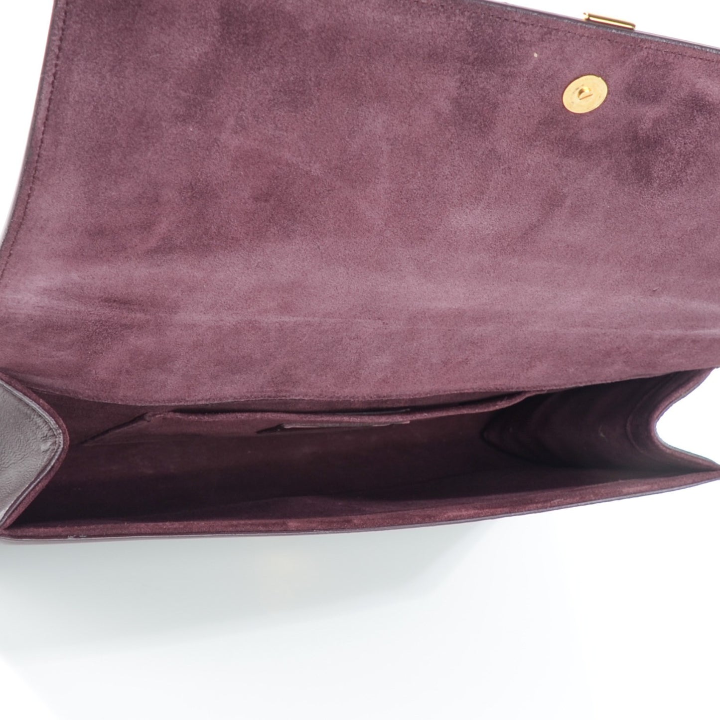 Calfskin Classic Y Ligne Clutch (Wine)