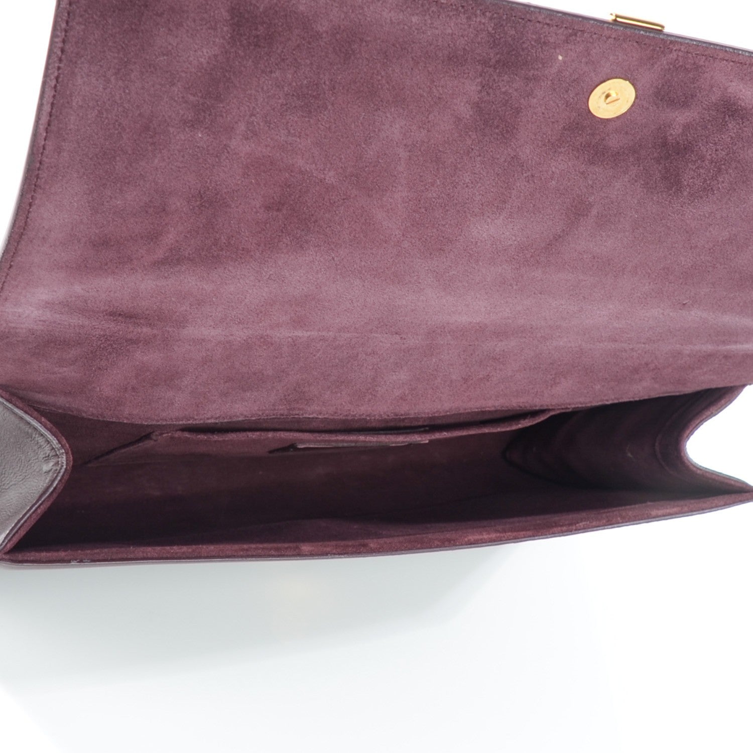 Saint Laurent Calfskin Classic Y Ligne Clutch (Wine) 5 of 8