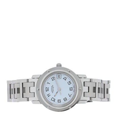 Hermes Stainless Steel 24mm Clipper Quartz Watch White 2 of 5