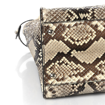 Fendi Snakeskin Crocodile Monster Eyes Large Peekaboo Iconic Satchel Roccia Magenta Girasole 8 of 9
