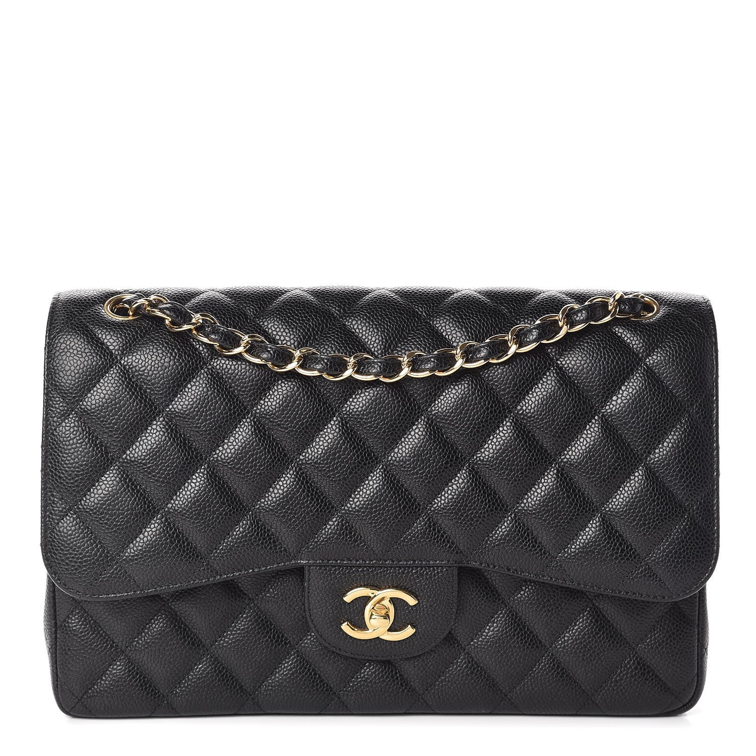 Chanel Caviar Quilted Jumbo Double Flap Black 1 of 11