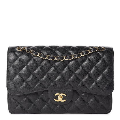 Chanel Caviar Quilted Jumbo Double Flap Black 1 of 11