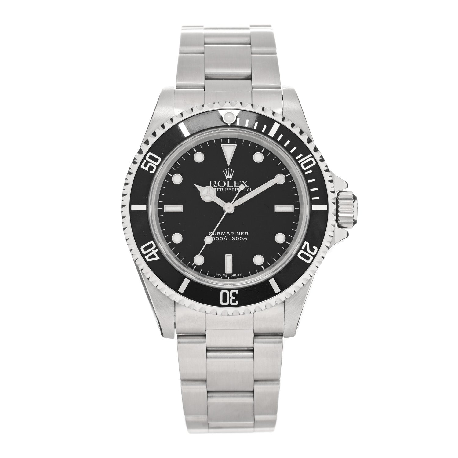 Rolex Stainless Steel 40mm Oyster Perpetual Submariner Watch Black 14060 1 of 4