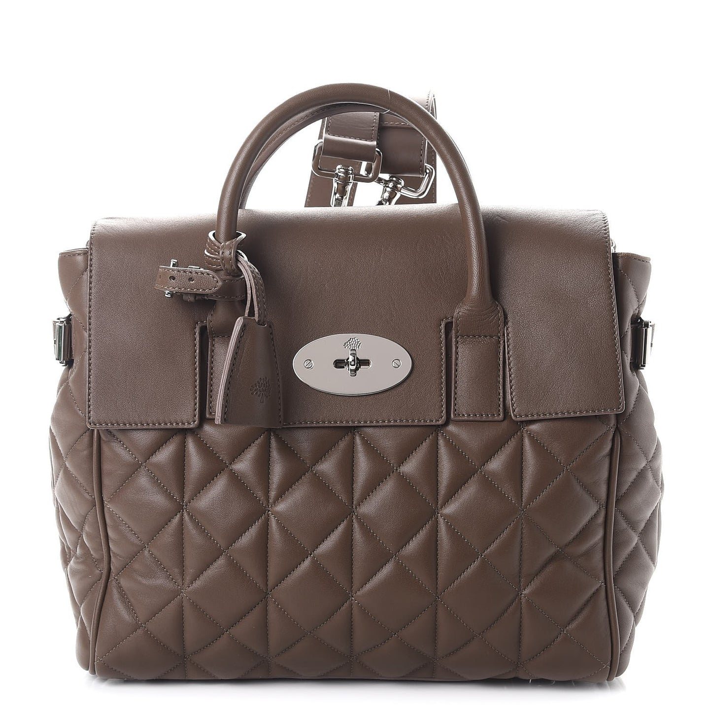 Nappa Quilted Medium Cara Delevingne Convertible Bag Taupe