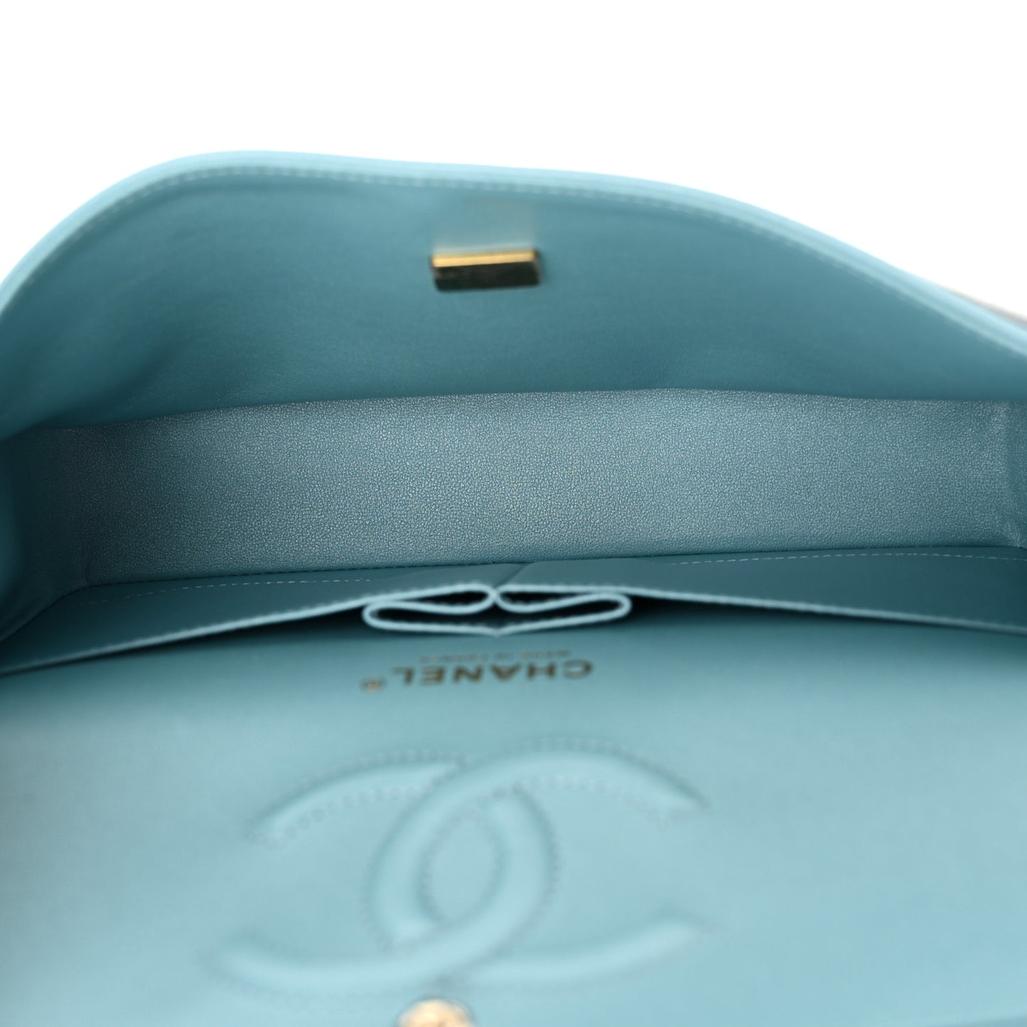 Lambskin Quilted Tie Dye Ombre Medium Double Flap Blue Multicolor