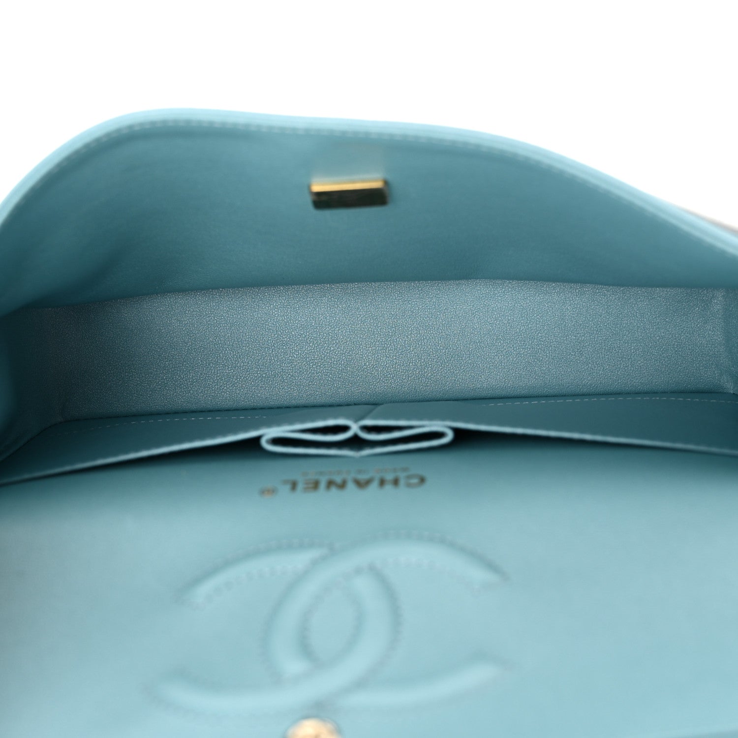 Chanel Lambskin Quilted Tie Dye Ombre Medium Double Flap Blue Multicolor 5 of 13