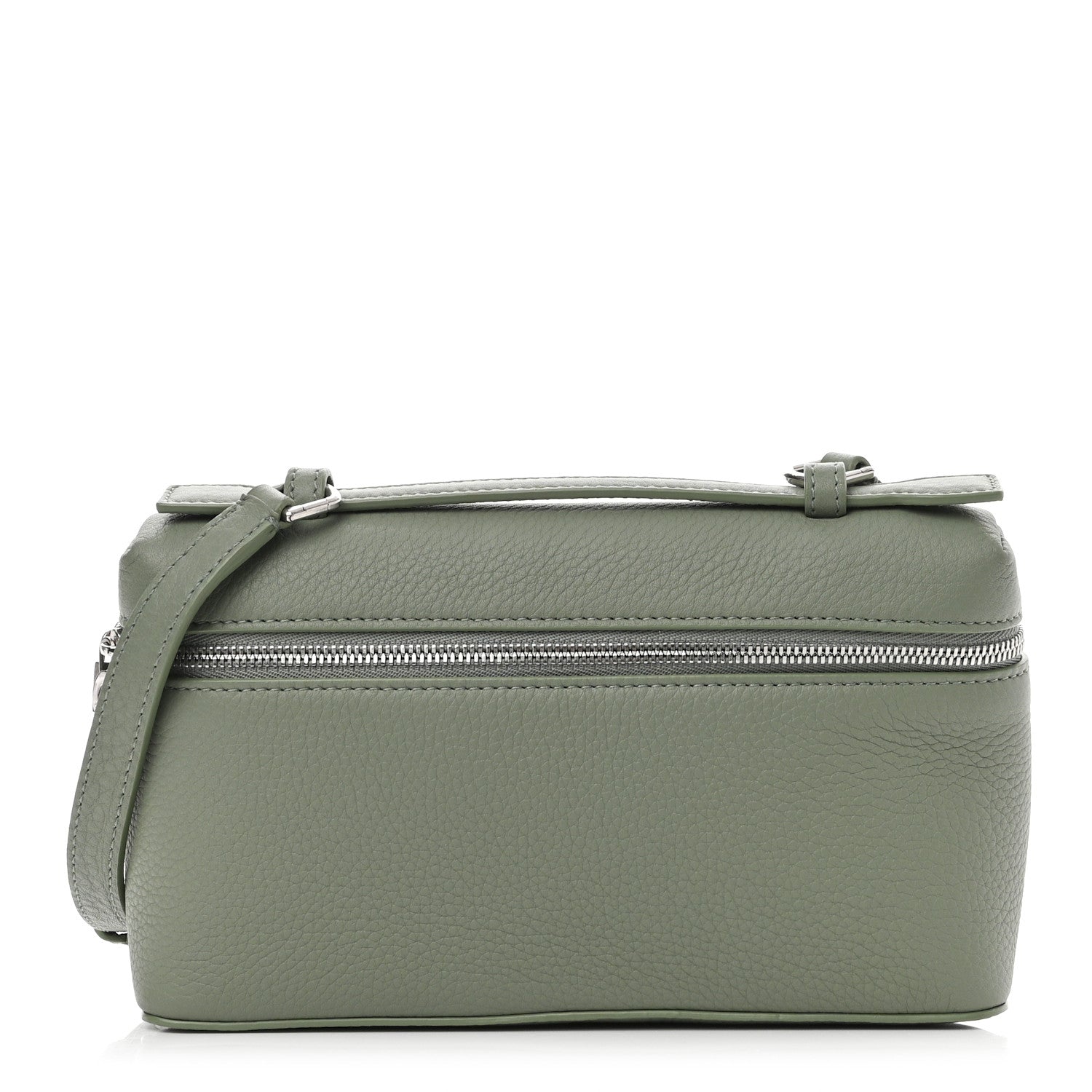 Loro Piana Grained Calfskin L19 Extra Pocket Pouch Sage Brush Leaves 1 of 10
