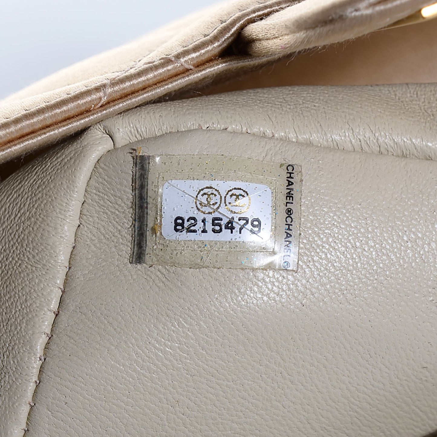 Satin Quilted Mini Rectangular Flap Gold