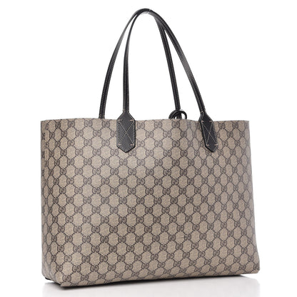 Gucci Calfskin GG Supreme Monogram Medium Reversible Tote Black 4 of 9