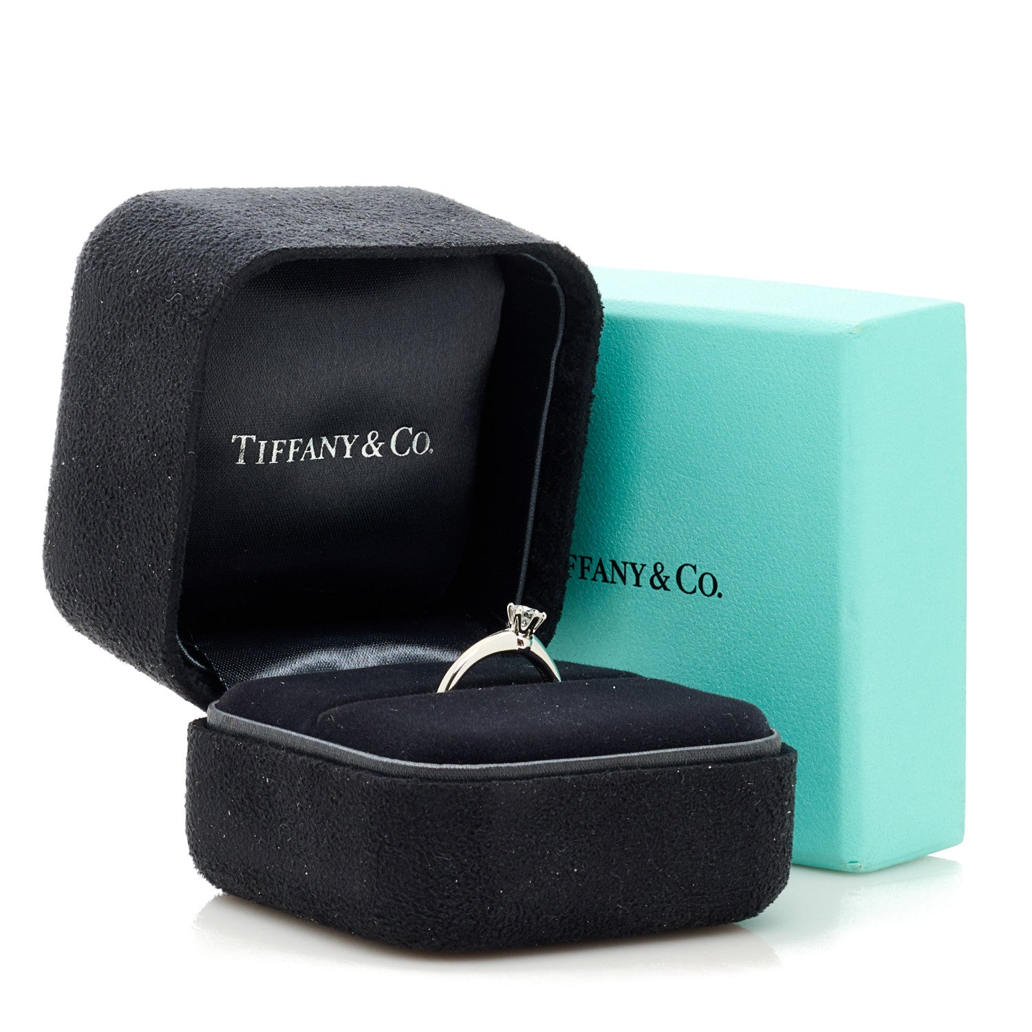 Tiffany Platinum Diamond .24ct Solitaire Engagement Ring 49 5 7 of 7