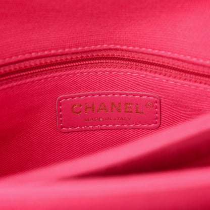 Chanel Jersey Chevron Quilted Small Trendy CC Dual Handle Flap Bag Pink 7 of 10