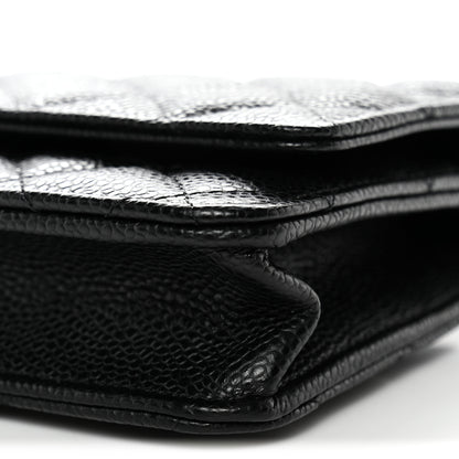 Chanel Caviar Quilted Wallet on Chain WOC Black 11 of 12