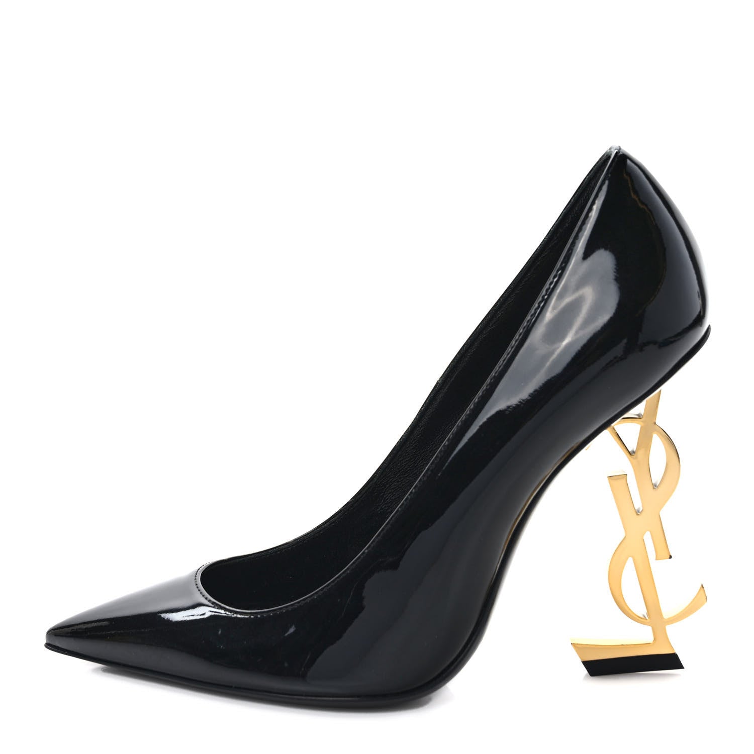 Saint Laurent Patent Calfskin Opyum 110 Pumps 35 Black Gold 1 of 8