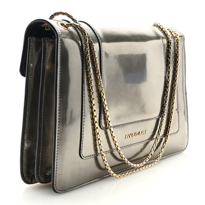 Bulgari Metallic Calfskin Serpenti Forever Crossbody Bag Silver 4 of 11