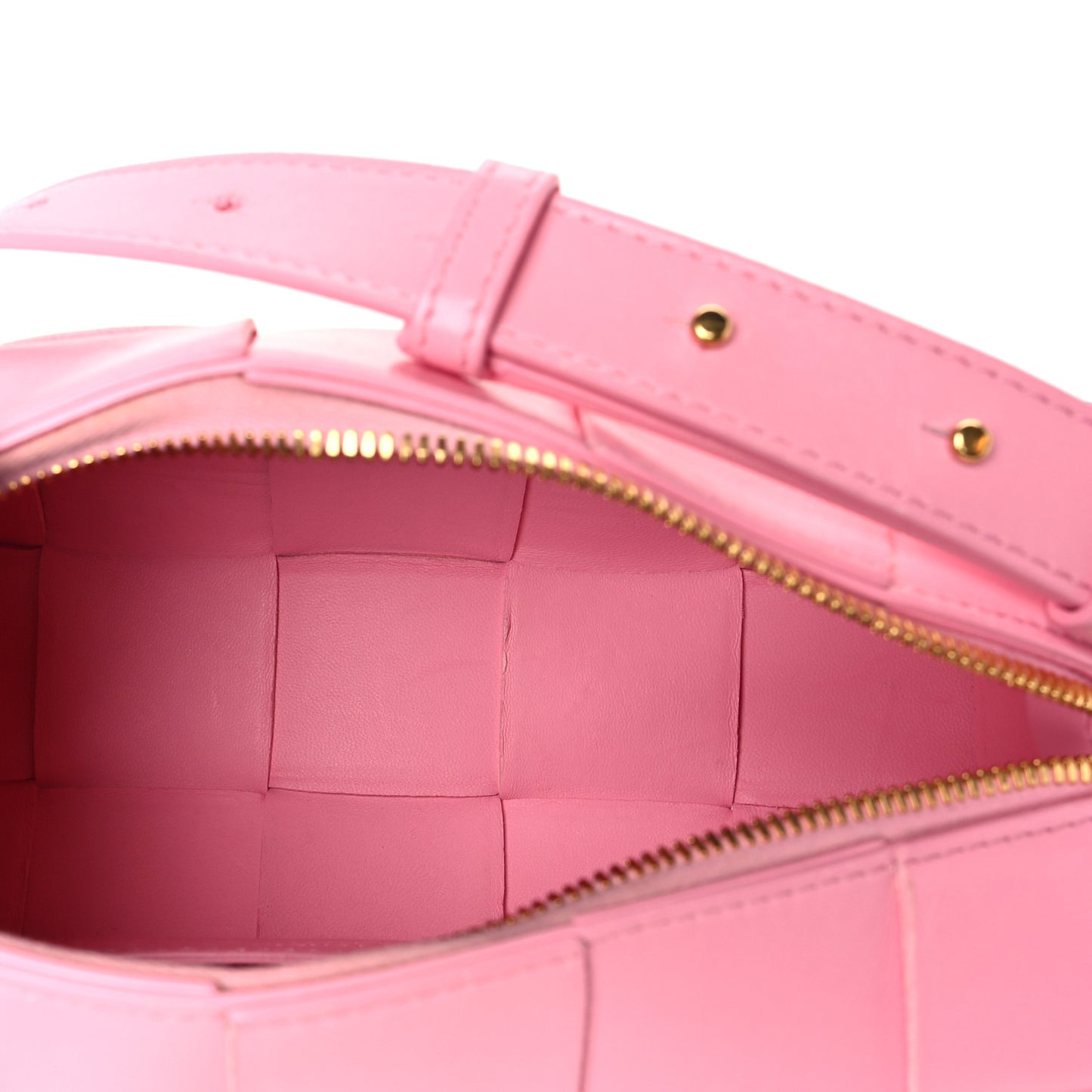 Lambskin Maxi Intrecciato Small Brick Cassette Bag Pink Ribbon