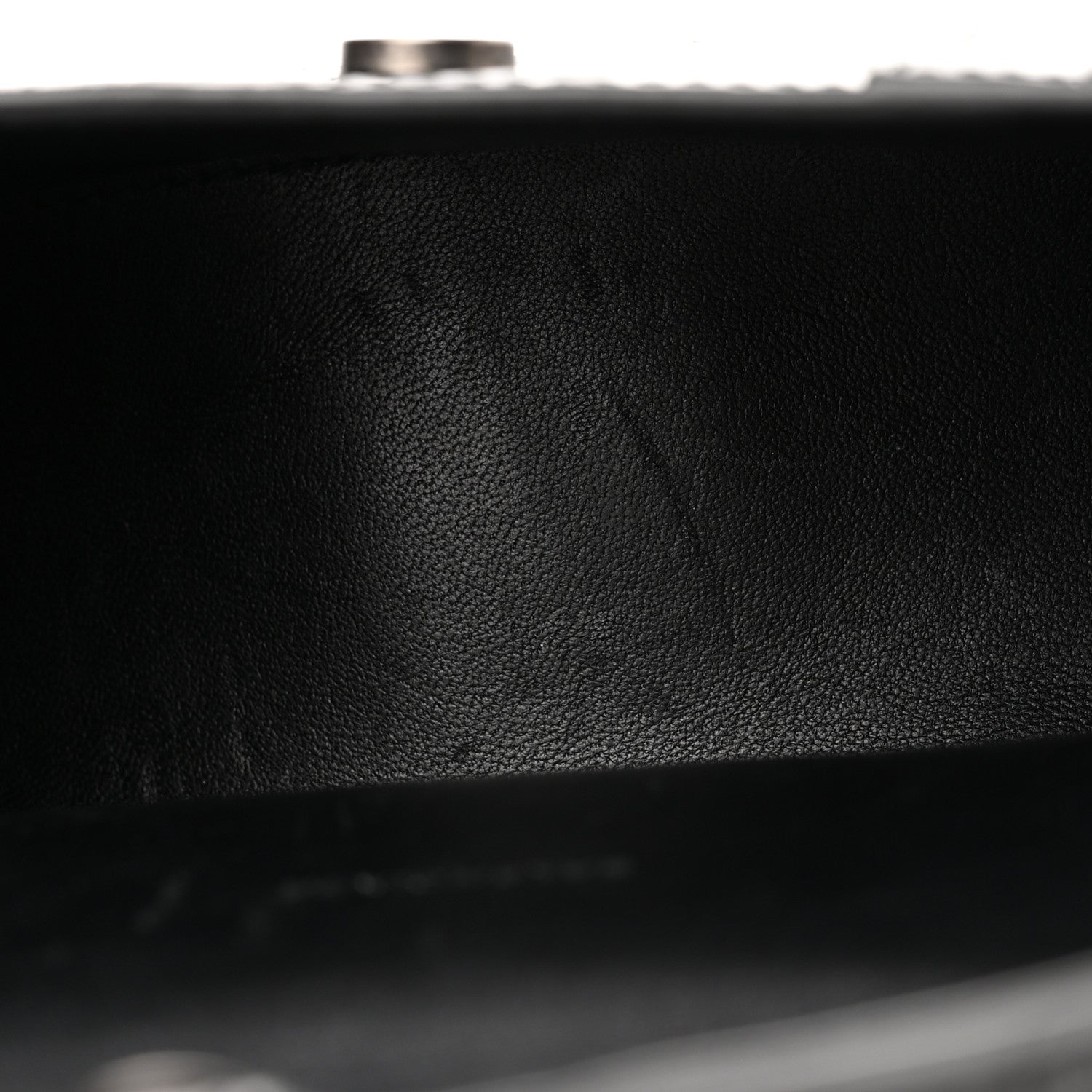 Balenciaga Calfskin Graffiti Logo Monochrome Crocodile Embossed Hourglass Top Handle Bag XS Black 10 of 14