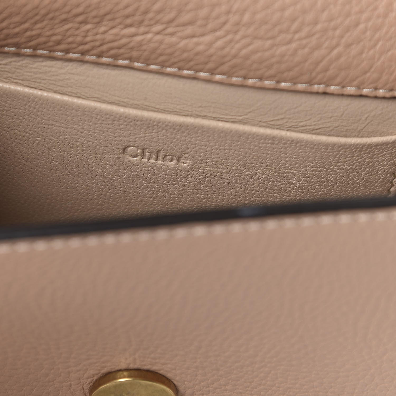 Chloe Calfskin Small Nile Bracelet Minaudiere Bag Biscotti Beige 8 of 9