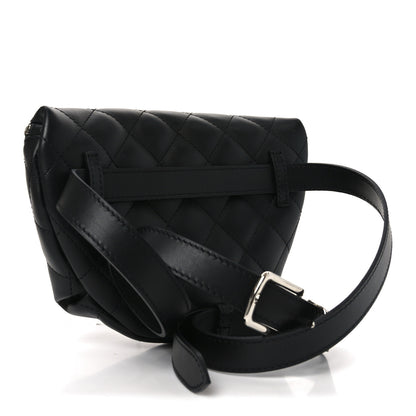Chanel Calfskin Quilted Uniform Waist Belt Bag Black 2 of 9