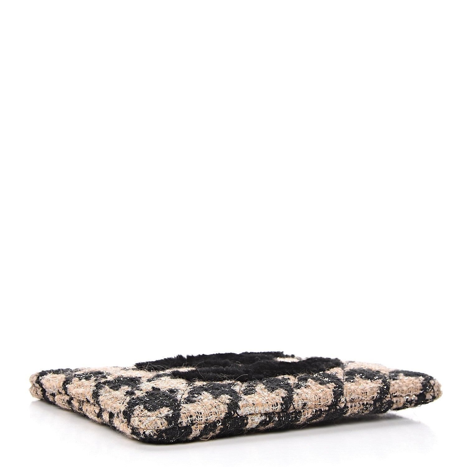 Chanel Tweed CC Medium Cosmetic Case Beige Black 4 of 7
