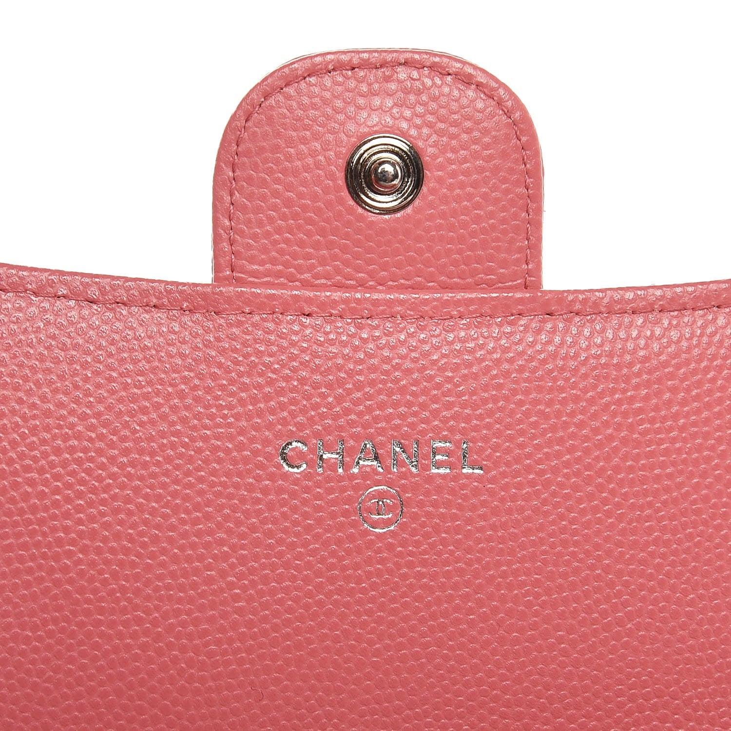 Chanel Caviar Chevron Quilted Large Gusset Flap Wallet Pink 6 of 8
