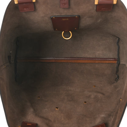 Chloe Suede Patchwork Small Marcie Tote Caramel 5 of 9