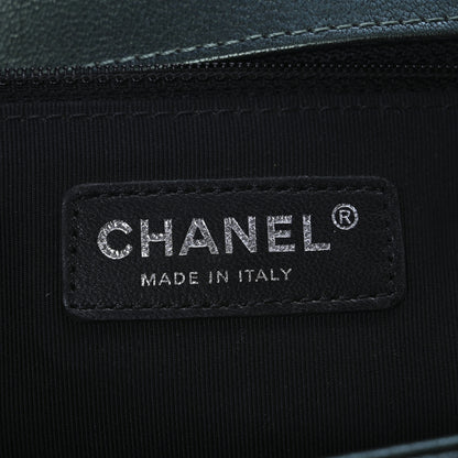 Chanel Iridescent Goatskin Quilted New Medium Boy Flap Green 6 of 10