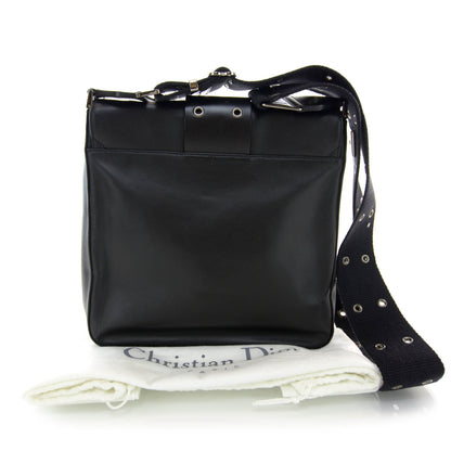 Christian Dior CHRISTIAN DIOR Leather Street Chic Messenger Bag Black 3 of 8