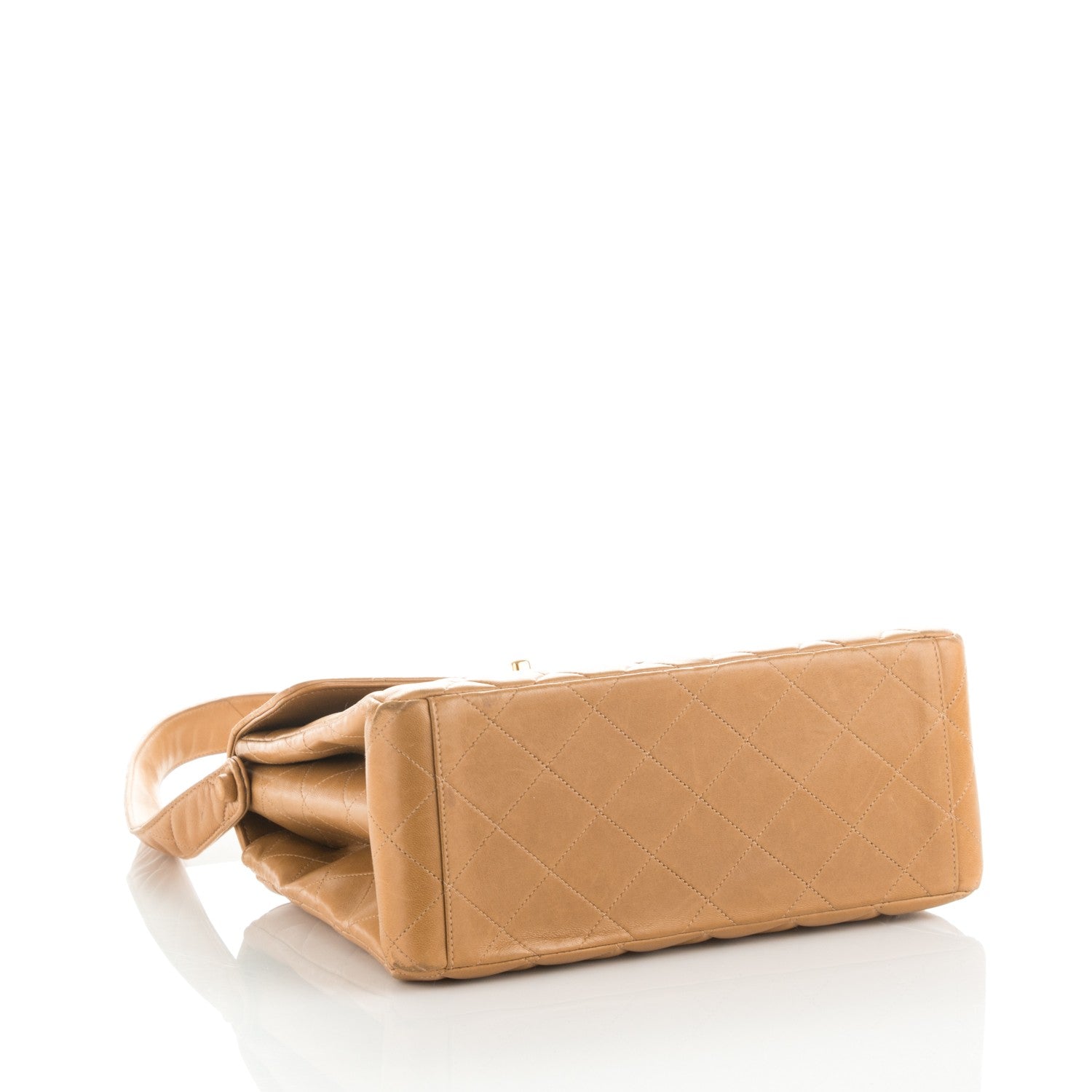 Chanel Lambskin Quilted Shoulder Bag Beige 4 of 10