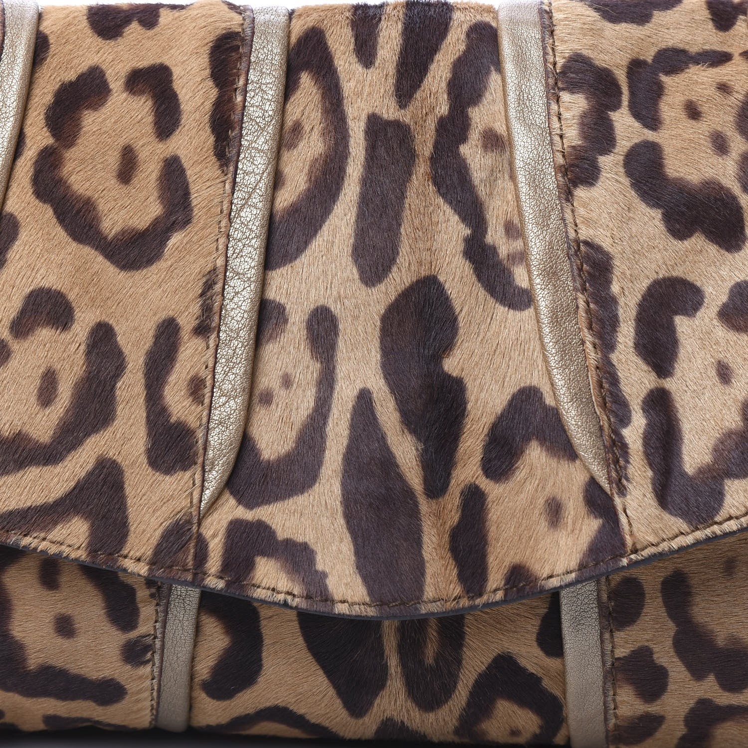 Valentino Garavani Calf Hair Leopard Print Bow Shoulder Bag Brown 9 of 9