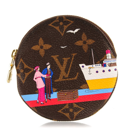 Louis Vuitton Monogram 2016 Christmas Animation Round Coin Purse Rouge 1 of 7
