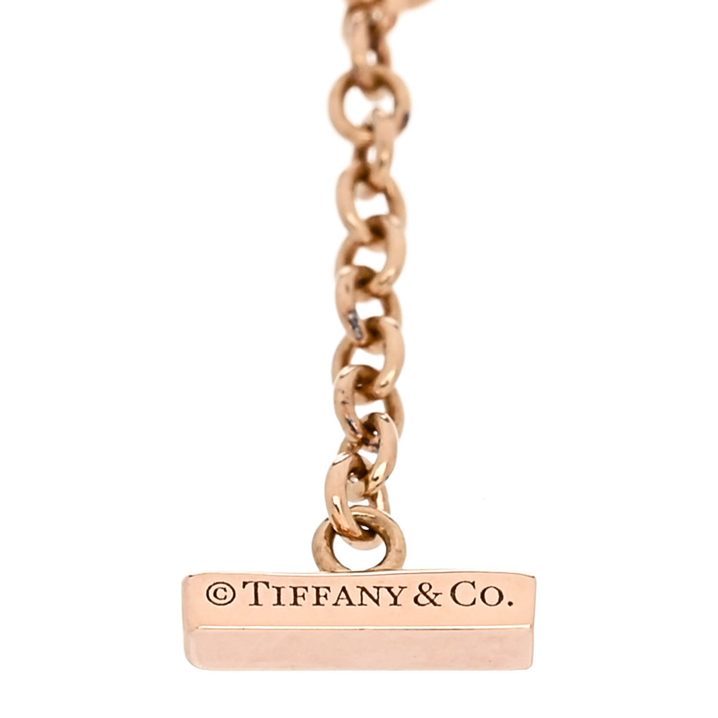 18K Rose Gold Diamond T Smile Bracelet