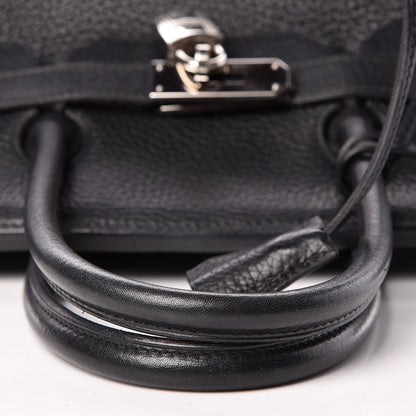 Hermes Taurillon Clemence Birkin 35 Black 10 of 32