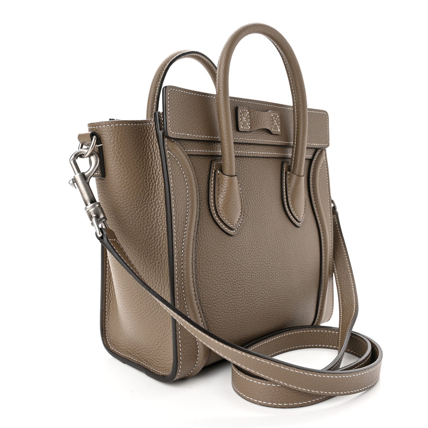 Drummed Calfskin Nano Luggage Souris