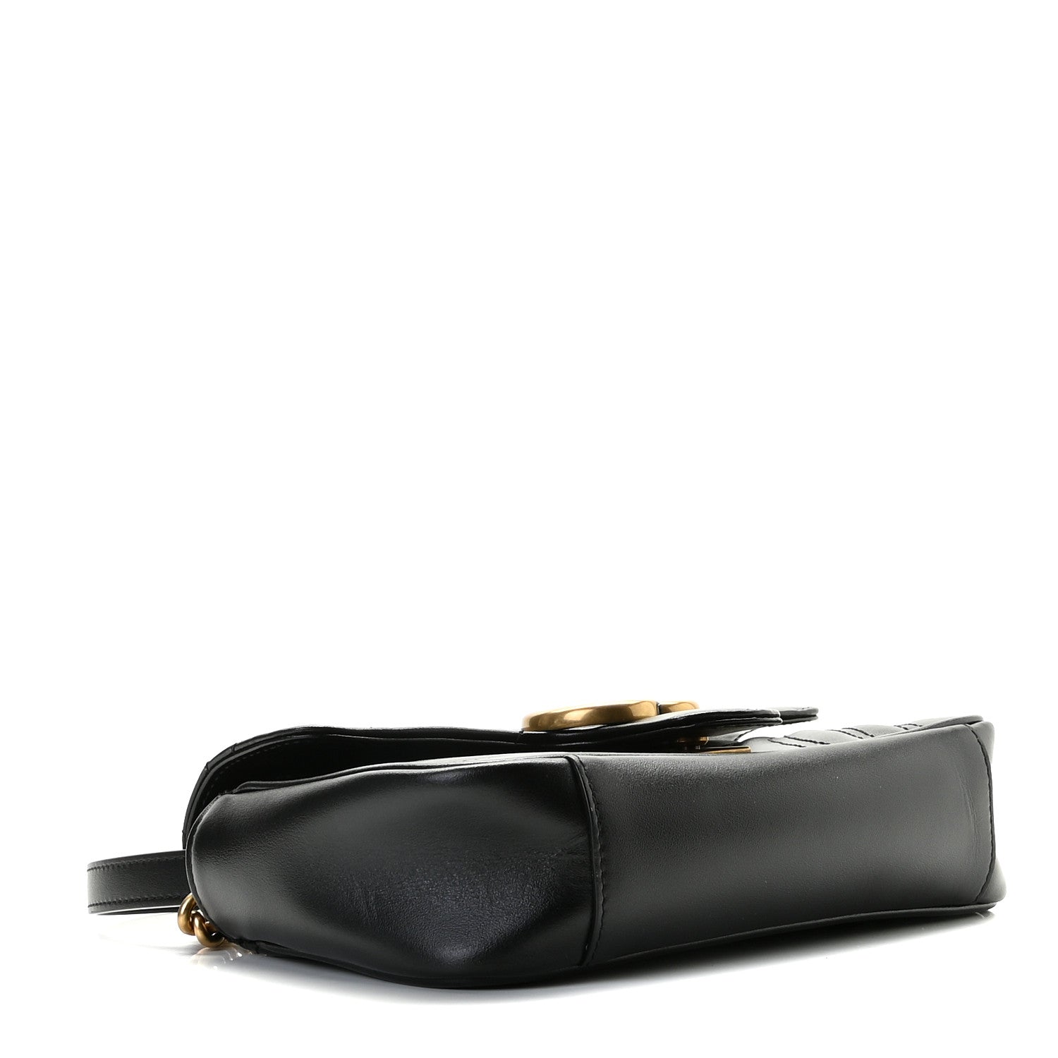 Gucci Calfskin Matelasse Mini GG Marmont Shoulder Bag Black 4 of 8