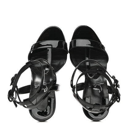 Christian Louboutin Patent Mara 100 Sandals 38 Black 2 of 8