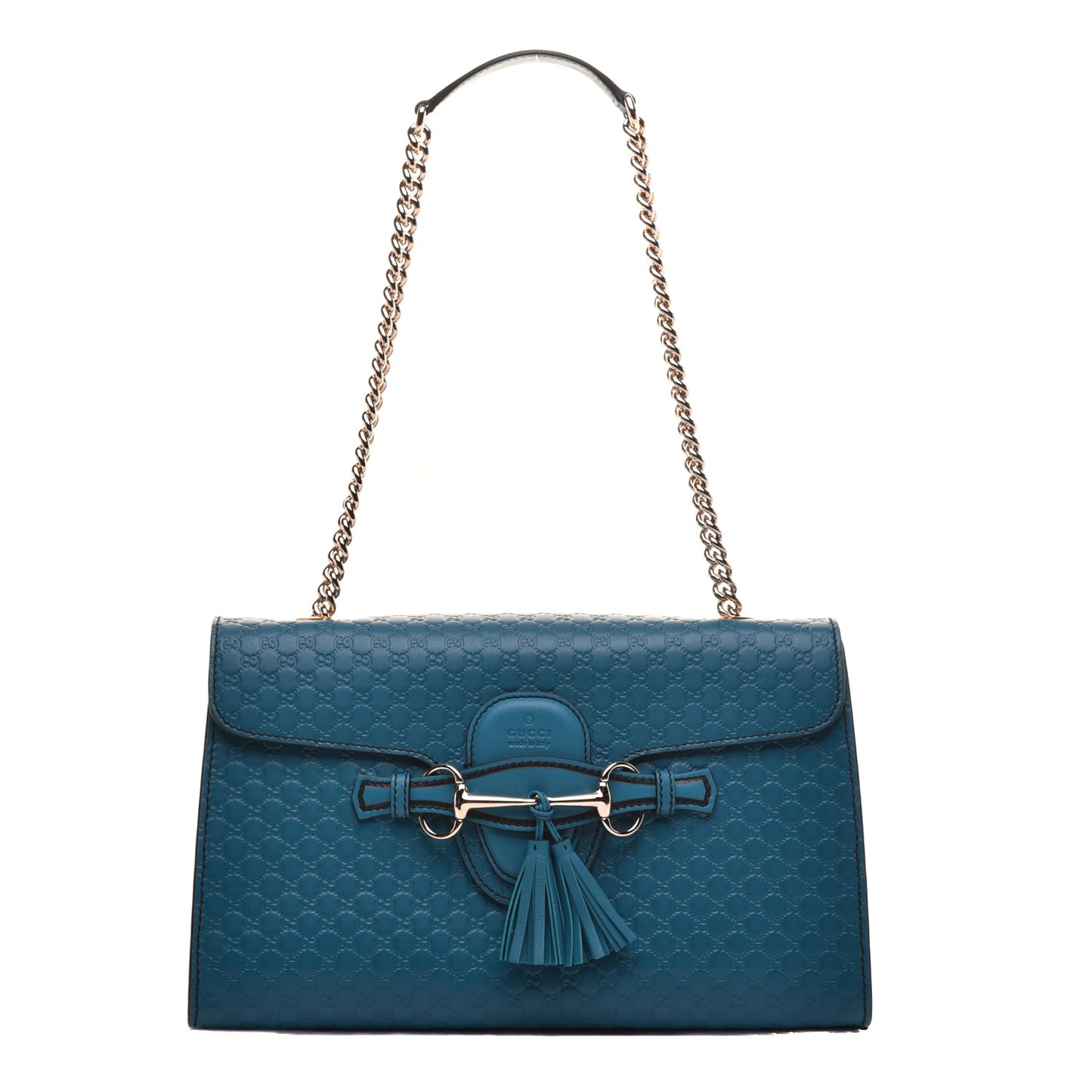 Soft Microguccissima Medium Emily Chain Shoulder Bag Deep Cobalt