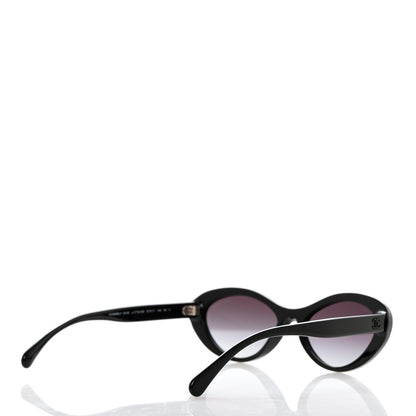 Chanel Acetate Oval Sunglasses 5416 Black Yellow 4 of 8