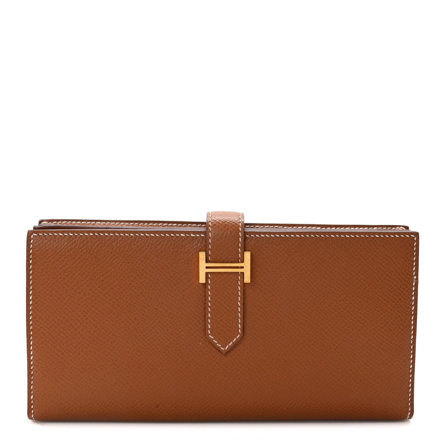 Hermes Epsom Bearn Gusset Wallet Gold 1 of 8