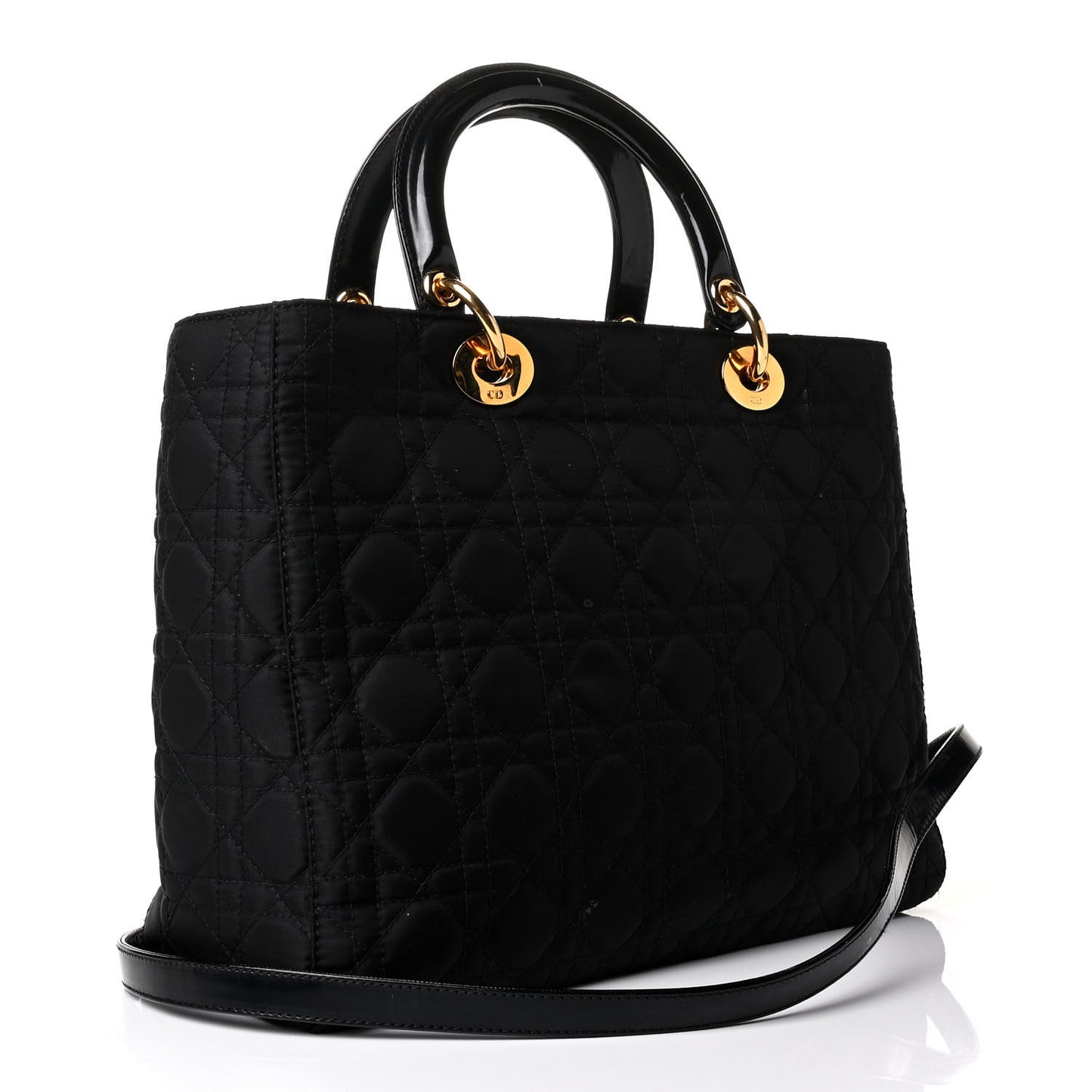 Nylon Cannage Large Lady Dior Black