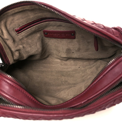 Bottega Veneta Nappa Intrecciato Double Compartment Crossbody Bag China Red 5 of 12