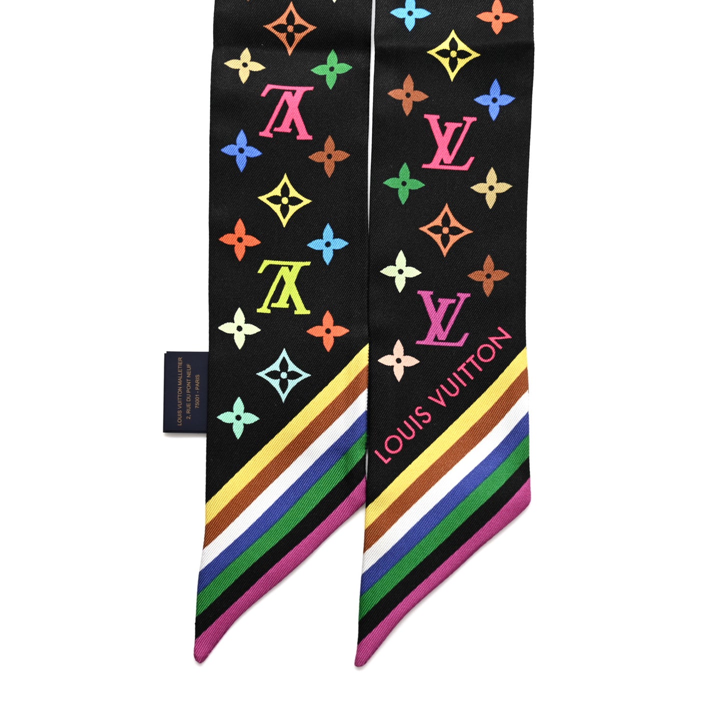 LV X TM Silk Monogram Multicolor BB Bandeau Black