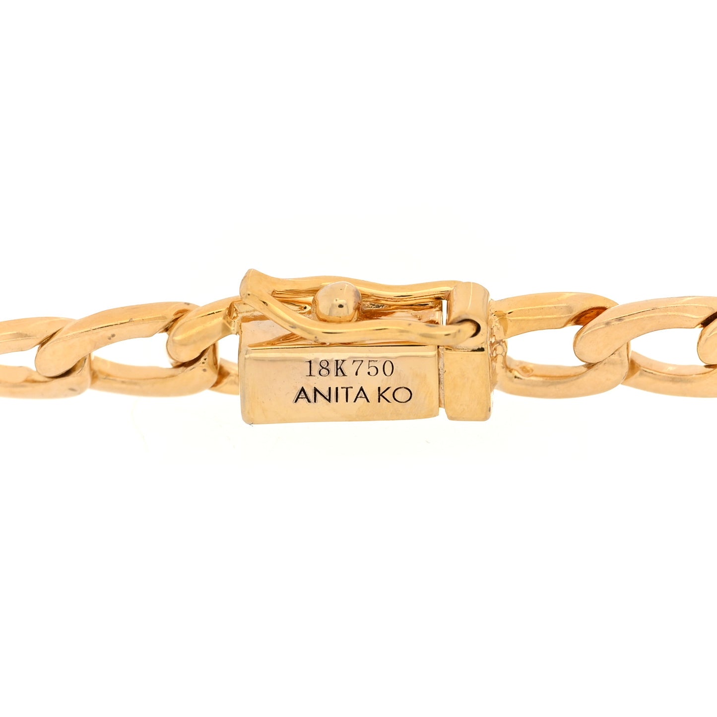18K Yellow Gold Diamond Round Center Medium Cuban Link Bracelet