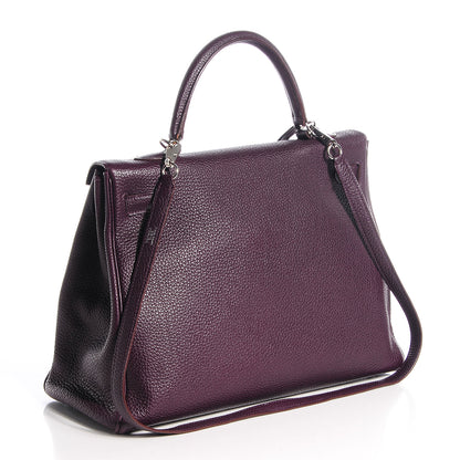 Hermes Togo Kelly Retourne 35 Raisin 24 of 27