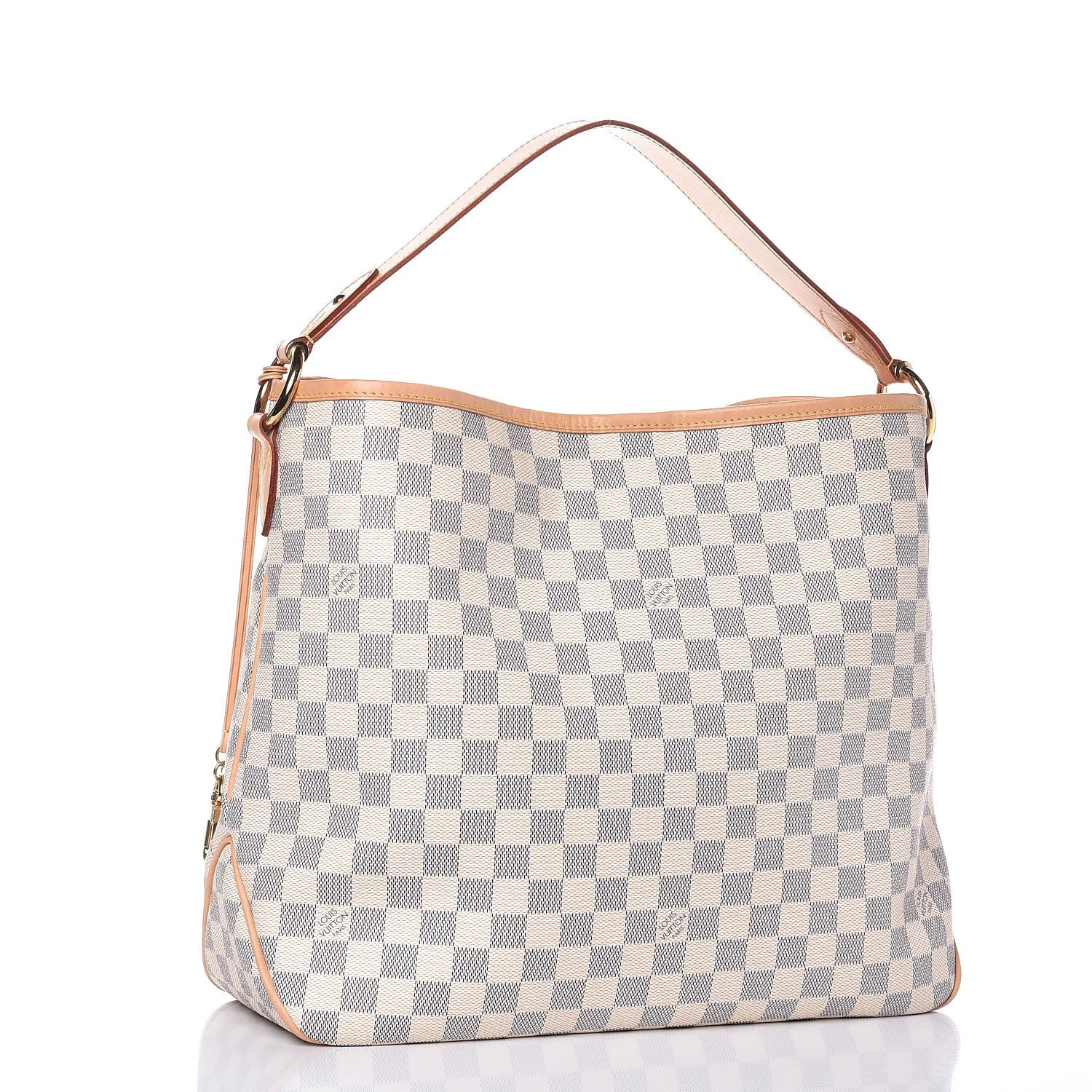 Louis Vuitton Damier Azur Delightful MM Rose Ballerine 3 of 8